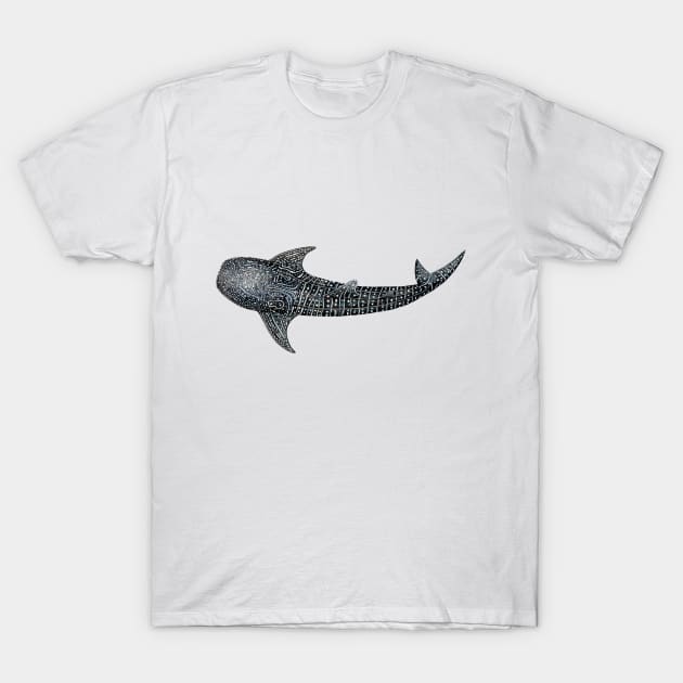 Whale shark Rhincodon typus for divers, animal lovers and fishermen T-Shirt by chloeyzoard